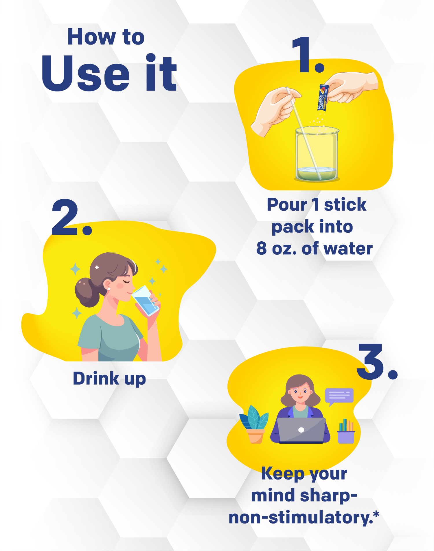 Instructions on how to use a product with illustrations and text.