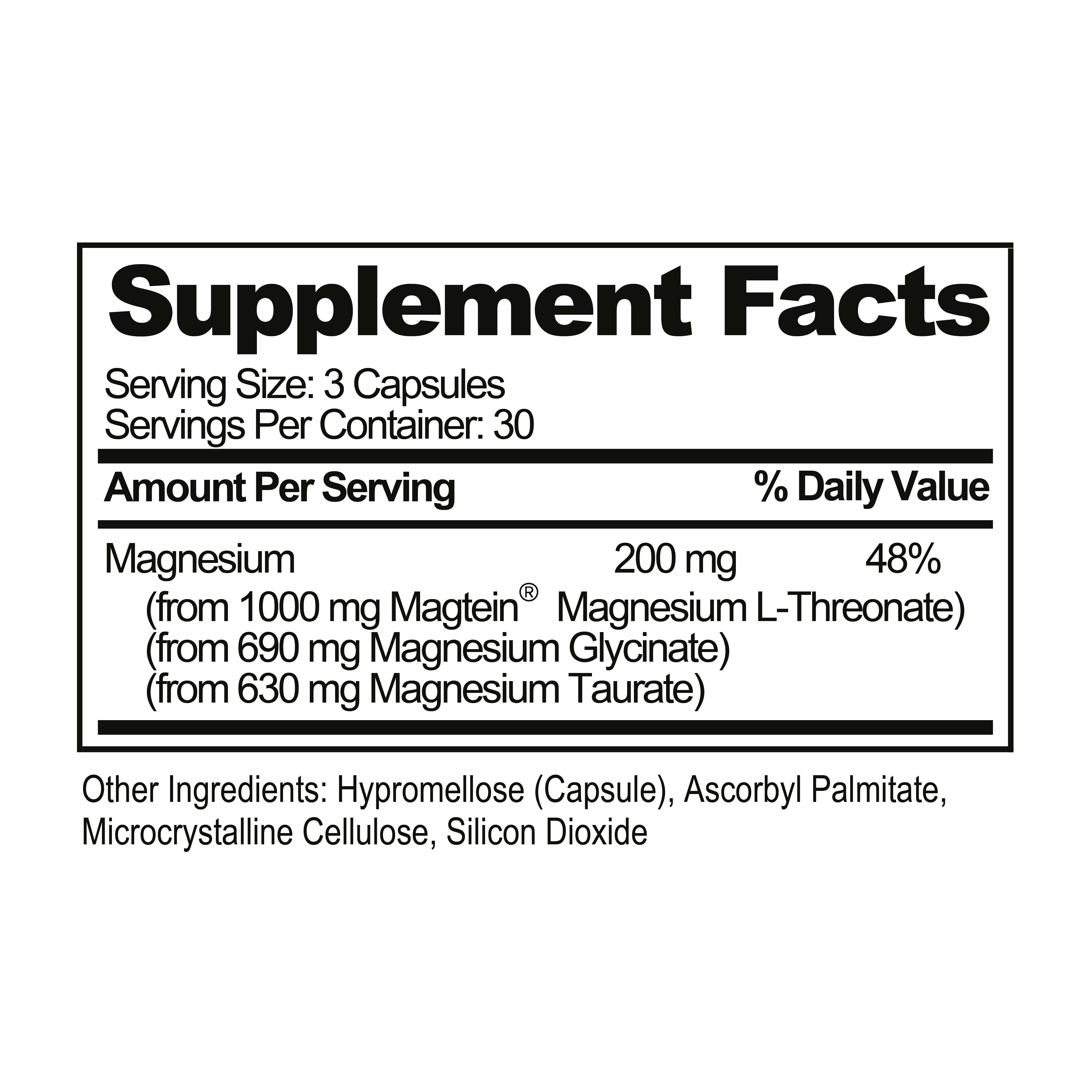 Supplement Facts box