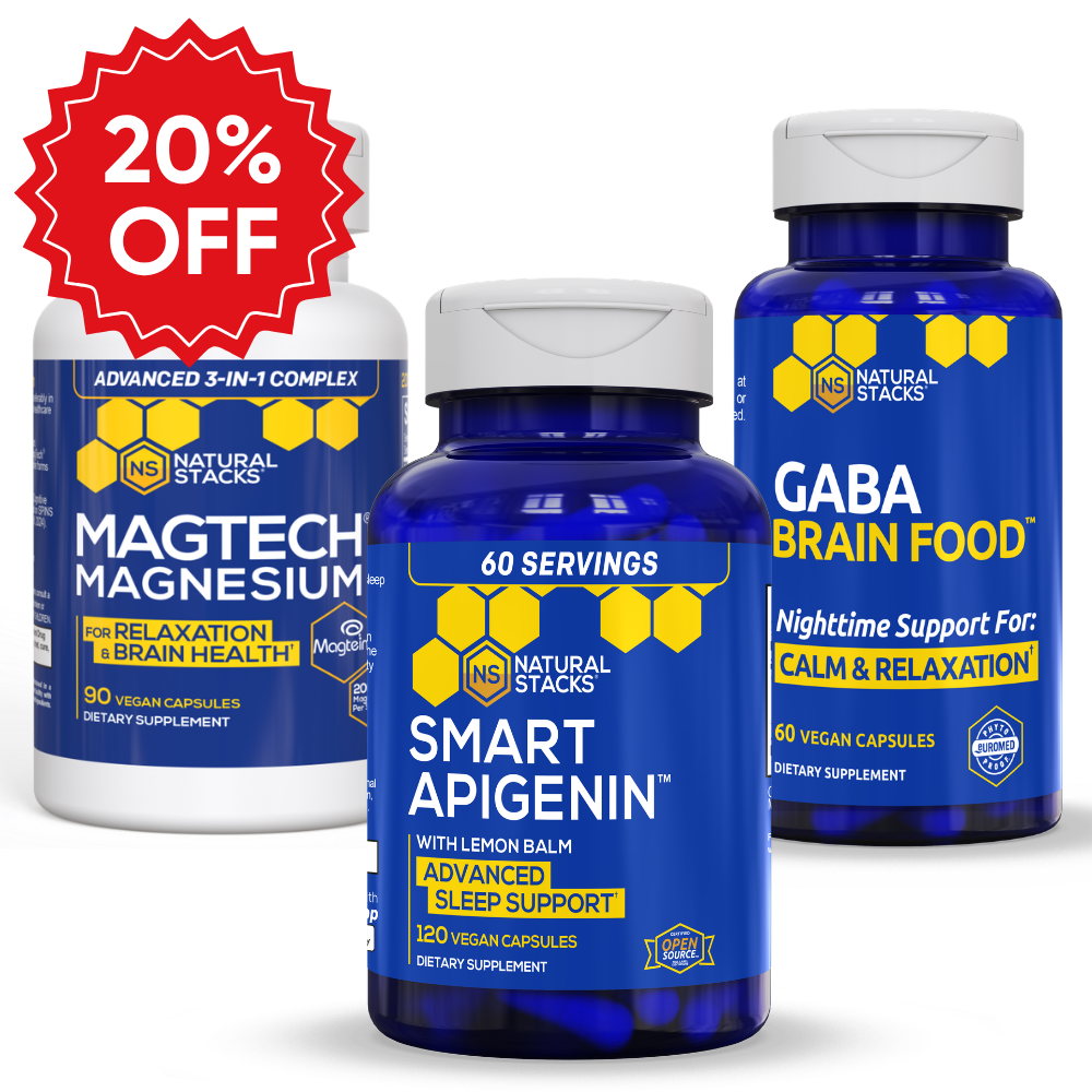 Bottle of Acetylcholine Brain Food supplement for mental clarity by Natural Stacks.