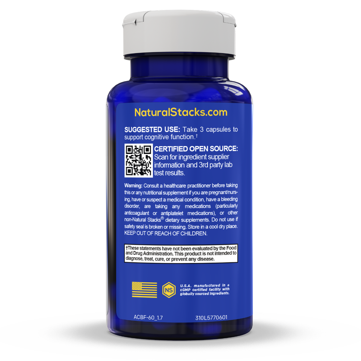 Back of a bottle with usage directions and product warnings