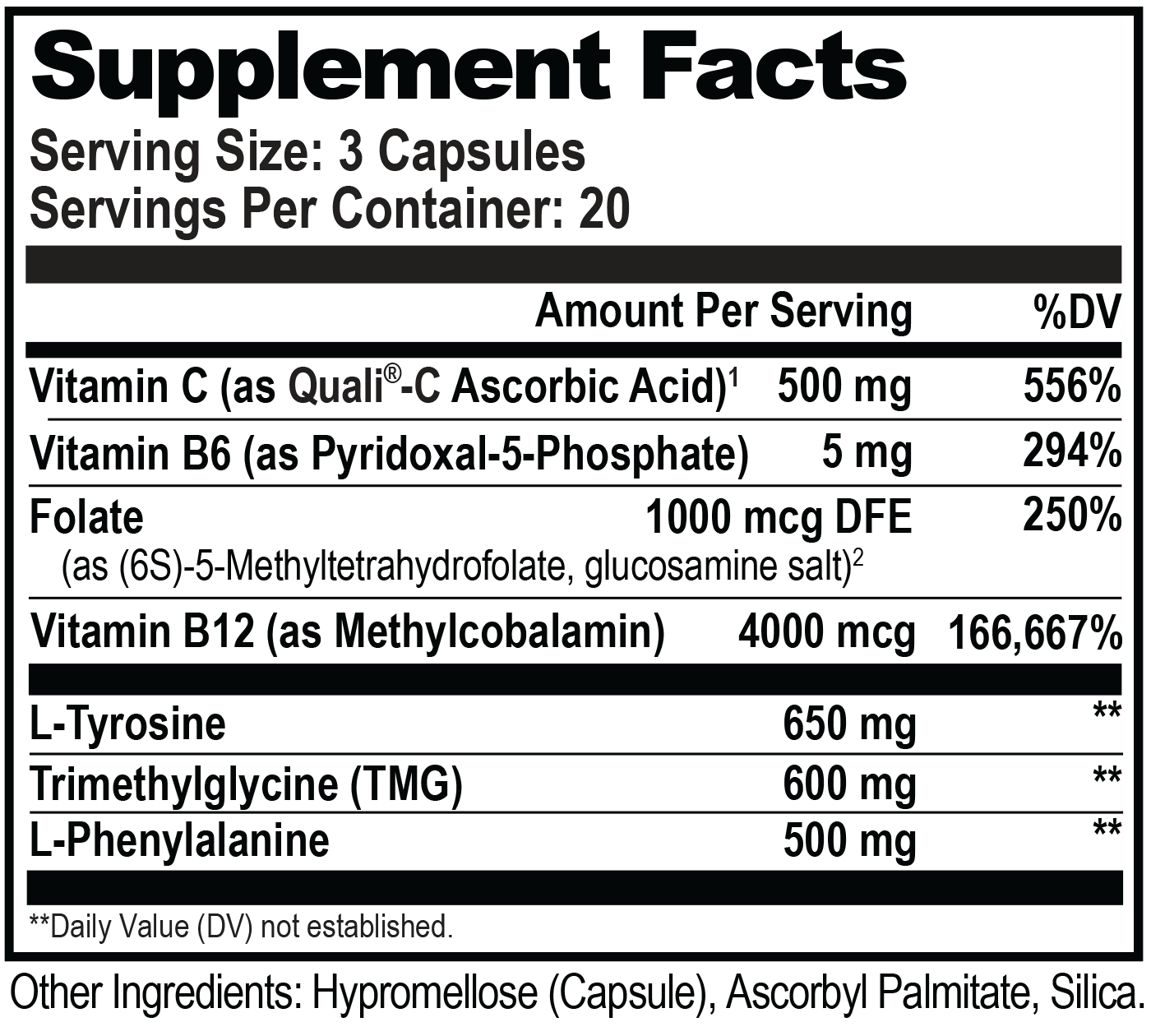 dopamine supp facts