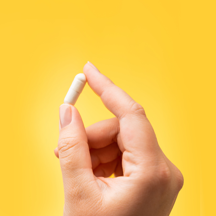 Hand and capsule