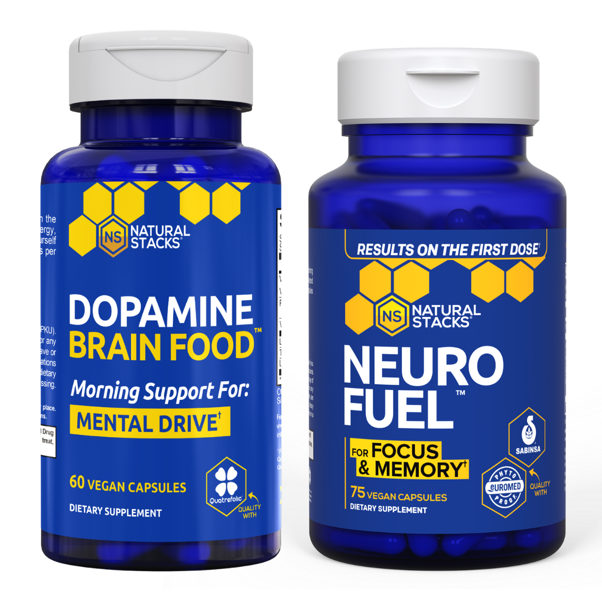Bottle of Acetylcholine Brain Food supplement for mental clarity by Natural Stacks.
