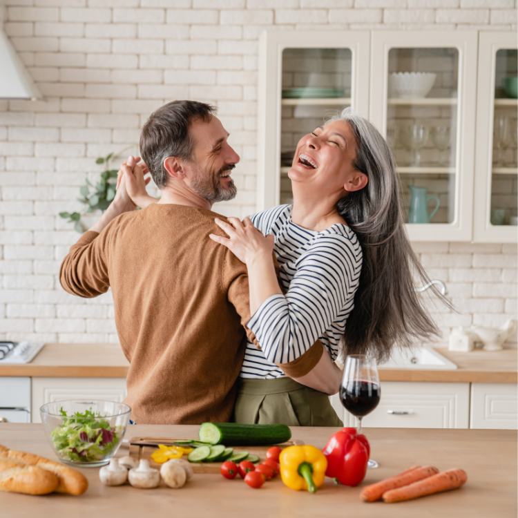 dancing couple in kitchen