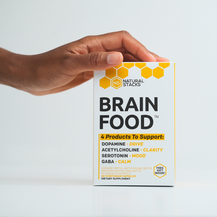 brain food mini box and hand