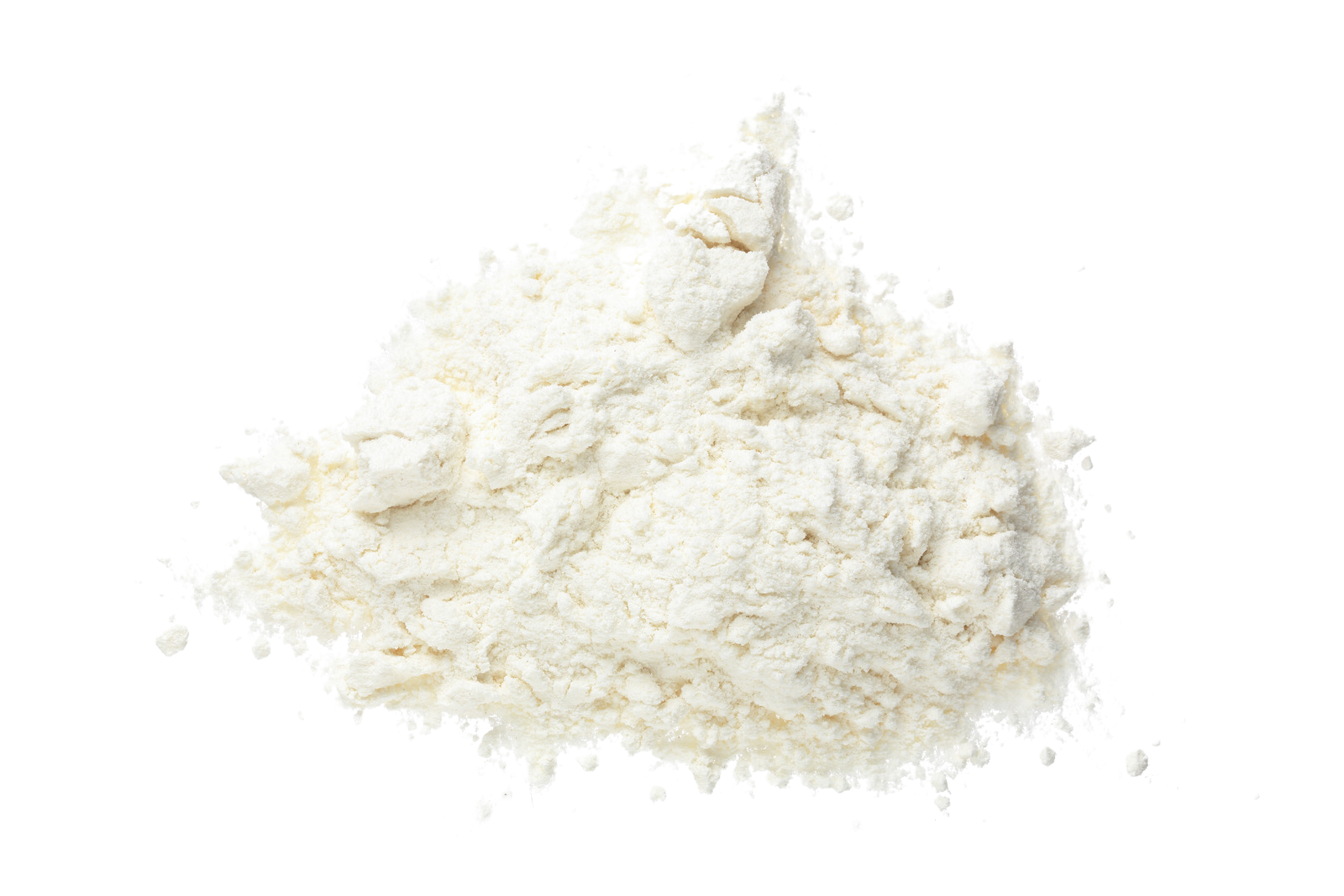 A pile of white flour on a black background.