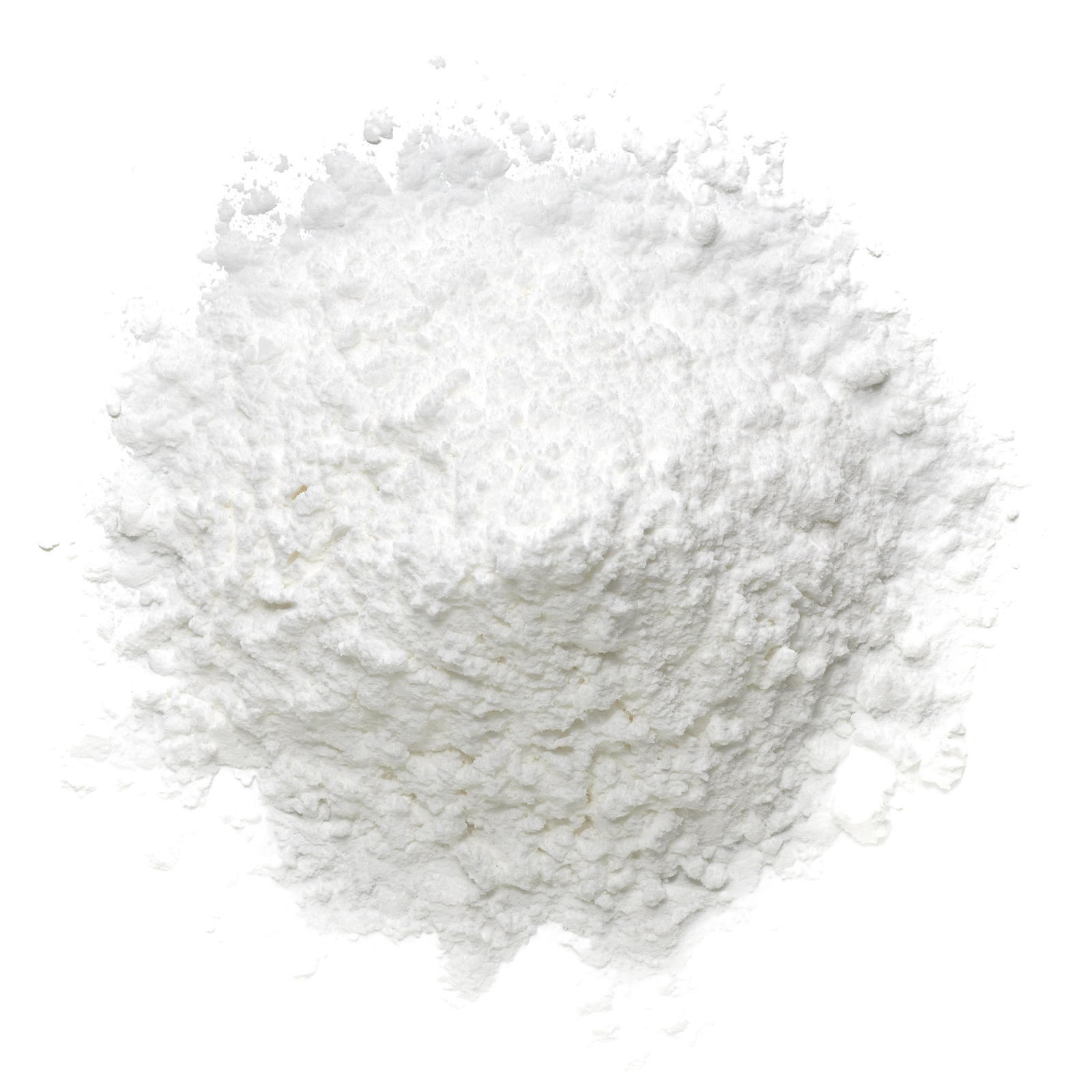 A pile of white powder against a black background.