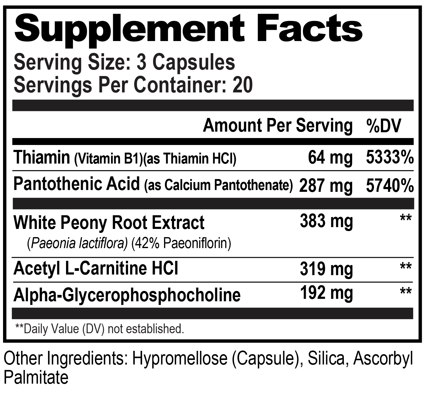 Choline supplement facts
